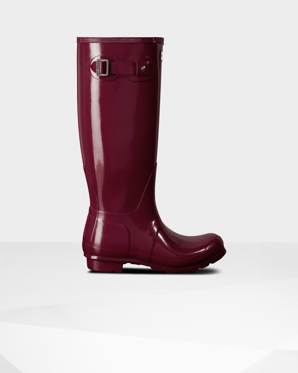 Womens Hunter Tall Rain Boots Claret/Red - Original Gloss - 4678250-IP